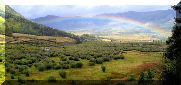 Rainbow over Lost Trail Ranch Valley